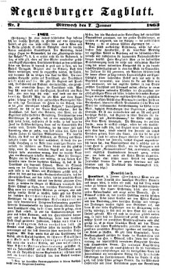Regensburger Tagblatt Mittwoch 7. Januar 1863