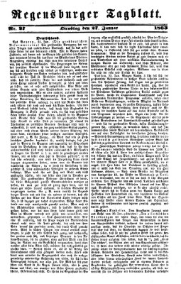 Regensburger Tagblatt Dienstag 27. Januar 1863
