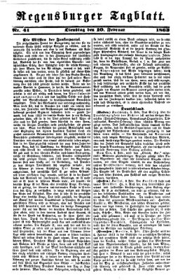 Regensburger Tagblatt Dienstag 10. Februar 1863