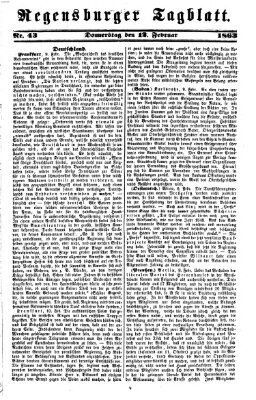 Regensburger Tagblatt Donnerstag 12. Februar 1863