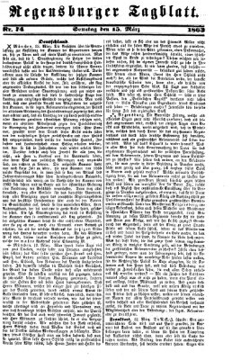 Regensburger Tagblatt Sonntag 15. März 1863