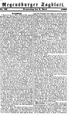 Regensburger Tagblatt Donnerstag 2. April 1863