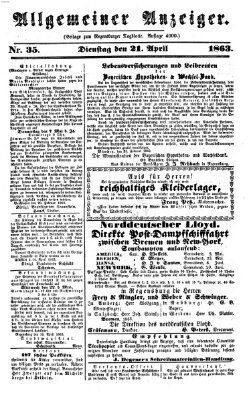 Regensburger Tagblatt Dienstag 21. April 1863
