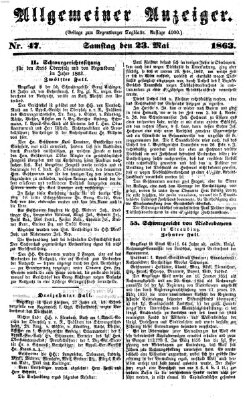 Regensburger Tagblatt Samstag 23. Mai 1863