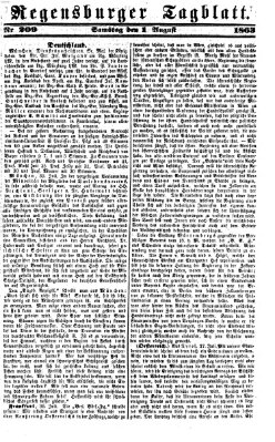 Regensburger Tagblatt Samstag 1. August 1863