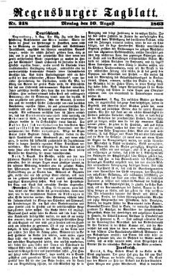 Regensburger Tagblatt Montag 10. August 1863