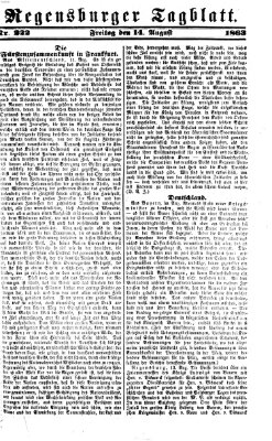 Regensburger Tagblatt Freitag 14. August 1863