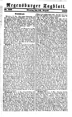 Regensburger Tagblatt Montag 24. August 1863