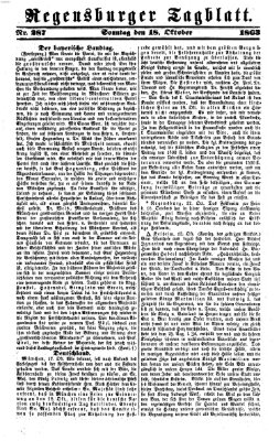 Regensburger Tagblatt Sonntag 18. Oktober 1863