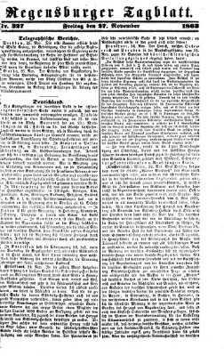 Regensburger Tagblatt Freitag 27. November 1863