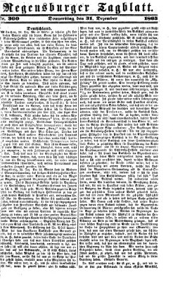 Regensburger Tagblatt Donnerstag 31. Dezember 1863