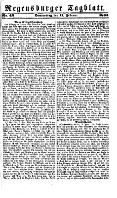 Regensburger Tagblatt Donnerstag 11. Februar 1864