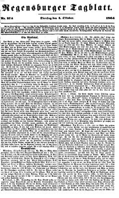 Regensburger Tagblatt Dienstag 4. Oktober 1864