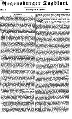 Regensburger Tagblatt Sonntag 8. Januar 1865