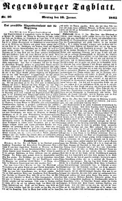 Regensburger Tagblatt Montag 16. Januar 1865