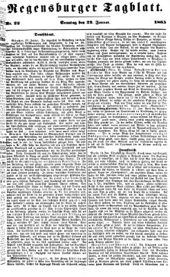 Regensburger Tagblatt Sonntag 22. Januar 1865
