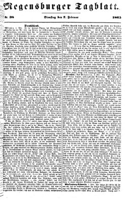 Regensburger Tagblatt Dienstag 7. Februar 1865