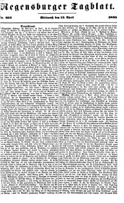 Regensburger Tagblatt Mittwoch 12. April 1865
