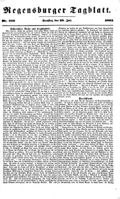 Regensburger Tagblatt Samstag 29. Juli 1865