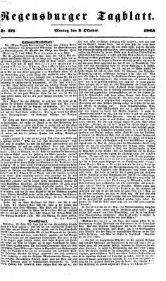 Regensburger Tagblatt Montag 2. Oktober 1865