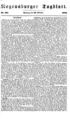 Regensburger Tagblatt Sonntag 29. Oktober 1865