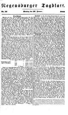 Regensburger Tagblatt Montag 22. Januar 1866