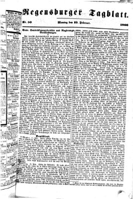 Regensburger Tagblatt Montag 19. Februar 1866