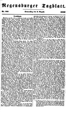Regensburger Tagblatt Donnerstag 2. August 1866