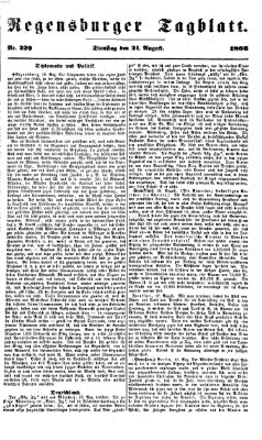 Regensburger Tagblatt Dienstag 21. August 1866
