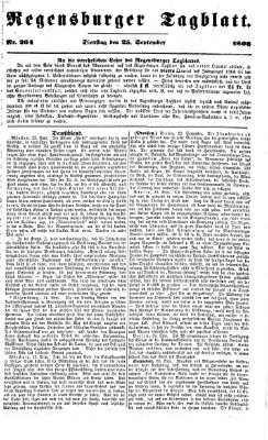 Regensburger Tagblatt Dienstag 25. September 1866