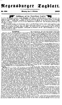Regensburger Tagblatt Montag 1. Oktober 1866