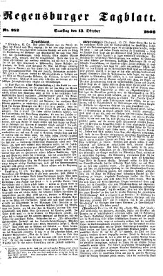 Regensburger Tagblatt Samstag 13. Oktober 1866