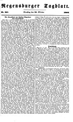 Regensburger Tagblatt Dienstag 16. Oktober 1866