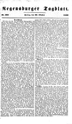 Regensburger Tagblatt Freitag 26. Oktober 1866