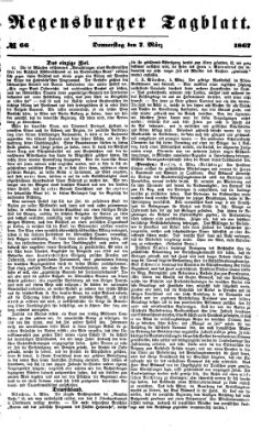 Regensburger Tagblatt Donnerstag 7. März 1867