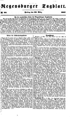 Regensburger Tagblatt Freitag 29. März 1867