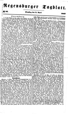 Regensburger Tagblatt Dienstag 2. April 1867