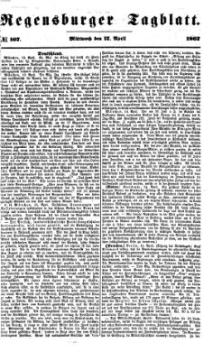 Regensburger Tagblatt Mittwoch 17. April 1867