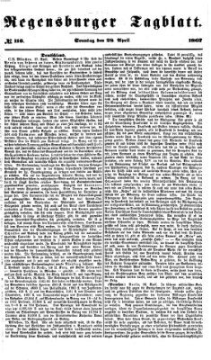 Regensburger Tagblatt Sonntag 28. April 1867