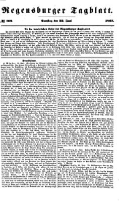 Regensburger Tagblatt Samstag 22. Juni 1867