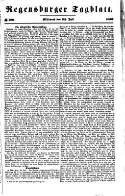 Regensburger Tagblatt Mittwoch 24. Juli 1867