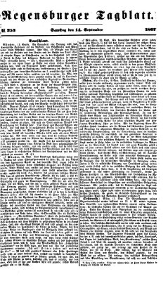 Regensburger Tagblatt Samstag 14. September 1867