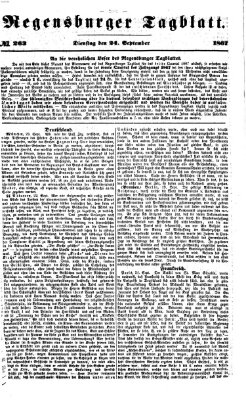 Regensburger Tagblatt Dienstag 24. September 1867