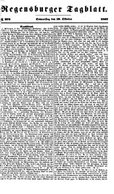 Regensburger Tagblatt Donnerstag 10. Oktober 1867