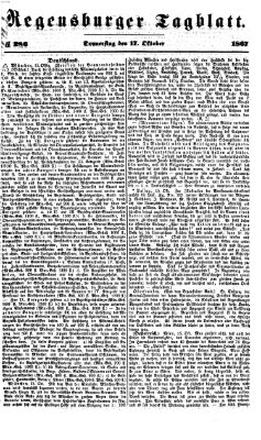 Regensburger Tagblatt Donnerstag 17. Oktober 1867