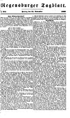 Regensburger Tagblatt Freitag 15. November 1867