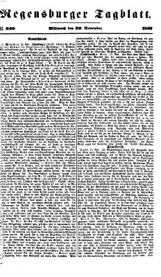 Regensburger Tagblatt Mittwoch 20. November 1867