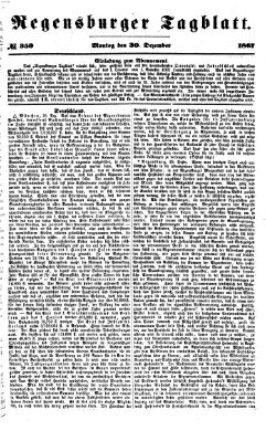 Regensburger Tagblatt Montag 30. Dezember 1867