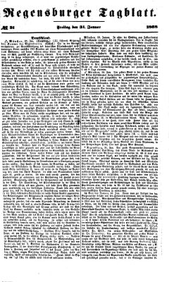 Regensburger Tagblatt Freitag 31. Januar 1868