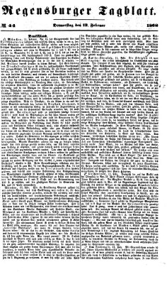 Regensburger Tagblatt Donnerstag 13. Februar 1868